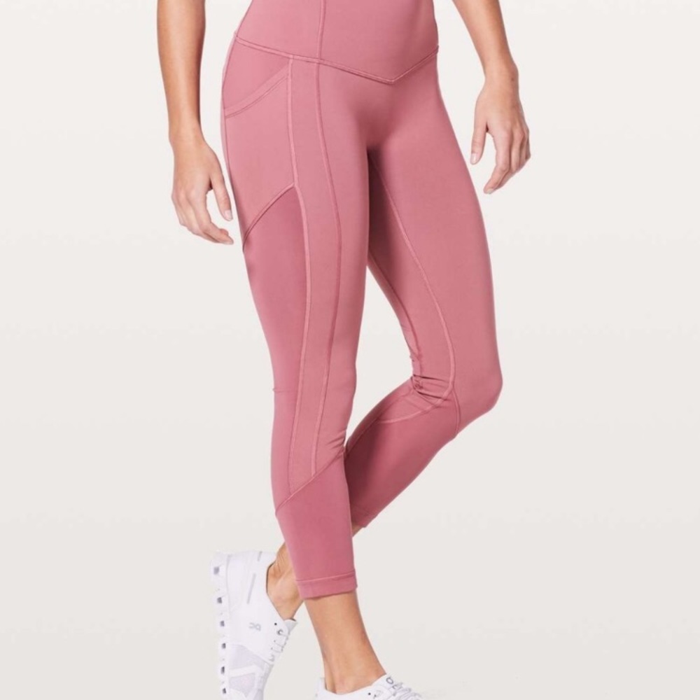 lululemon all the right places moss rose crop